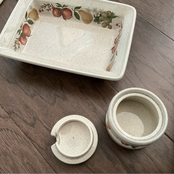 3 Pc Set Vintage Stoneware Wedgwood Quince Baking - Picture 8 of 9